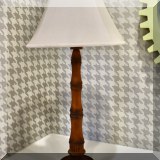 DL07. Pair of indoor/outdoor bamboo style lamps. 